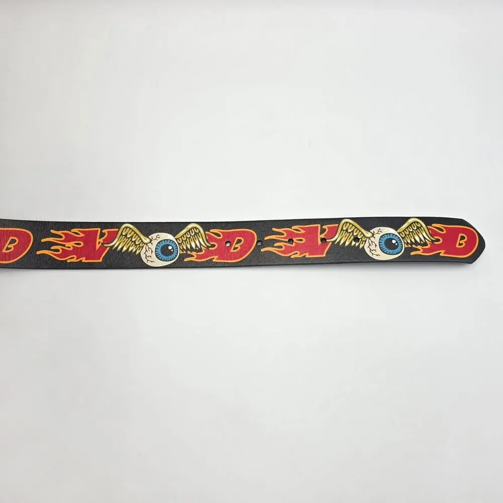 Von Dutch Men's Sz 38 Belt Winged Eyeball Y2K Hot Rod Kustom Kulture Streetwear